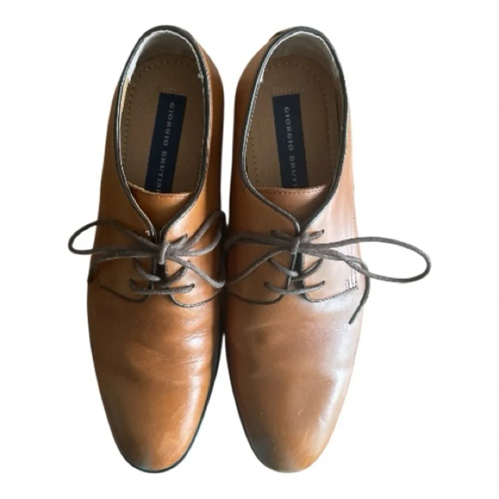 Giorgio Brutini Brown Leather Oxfords